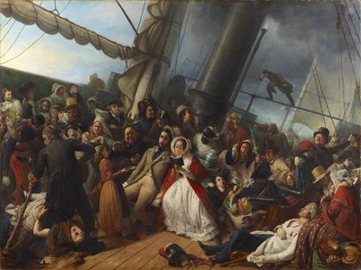 Seasickness on a Corvette by François Auguste Biard